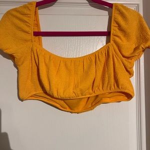 orange cropped top